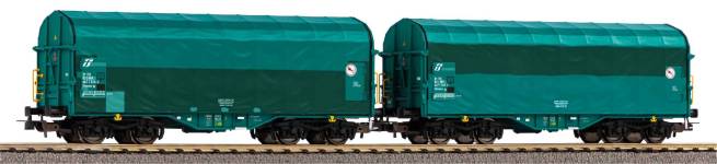 PIKO 58288 - H0 - 2-tlg. Set Schiebeplanenwagen, FS, Ep. VI